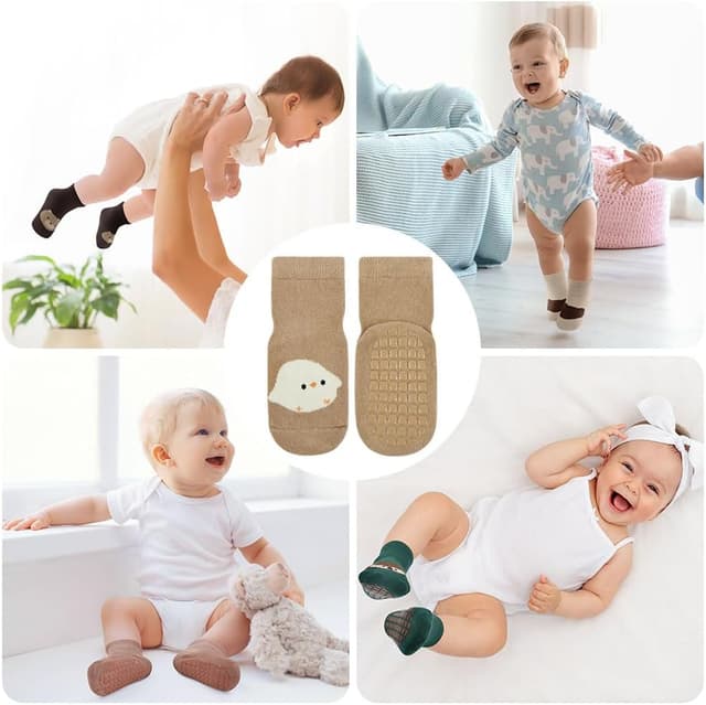 Detalle 2 de Vicloon baby socks with grips, 5 pairs