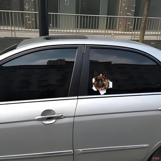 Detalle 1 de TIZIKJ Deutscher Schäferhund Autoaufkleber 22 cm