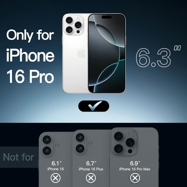 Detalle 2 de JETech Magnetic Case for iPhone 16 Pro 6.3-Inch