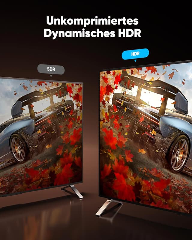 Detalle 2 de Highwings HDMI 2.1 Kabel 8K (8 m) mit 48 Gbps – Ultra Highspeed für PS5, TV, Blu-ray & Monitore