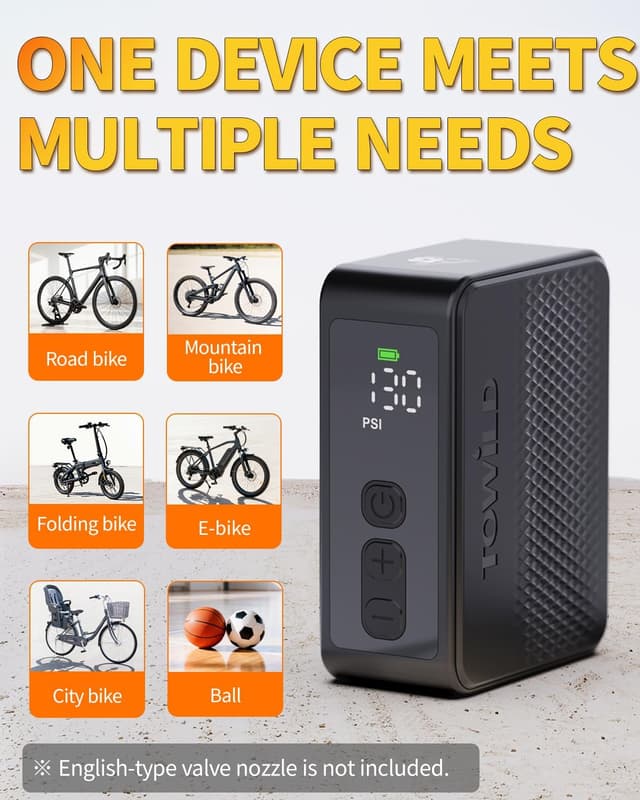 Thumbnail 6 de TOWILD A13 electric bike pump 130 PSI