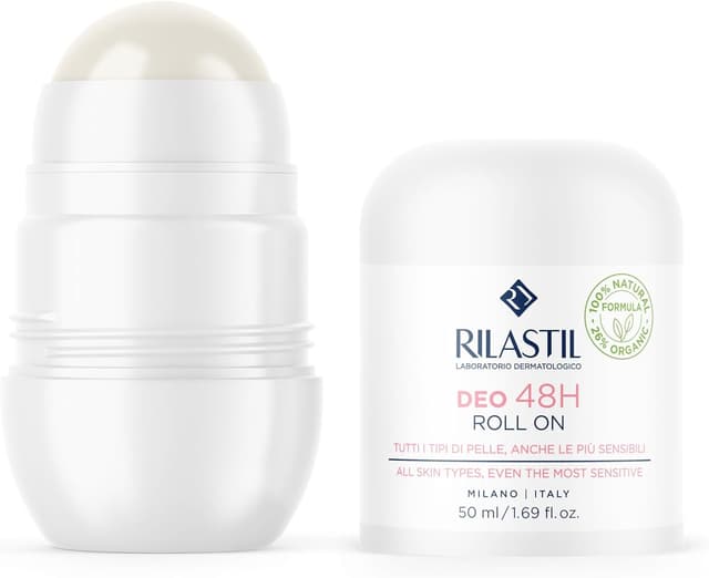 Detalle 2 de Rilastill Deo Roll On 48H con olio di cocco, aloe e burro di karité (50 ml) – deodorante antitraspirante 100% naturale