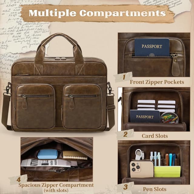 Thumbnail 2 de RAINSMORE Messenger Bag 15.6in Laptop
