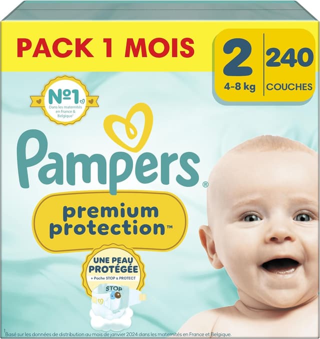 Detalle de Pampers Premium Protection Taille 2 240 couches