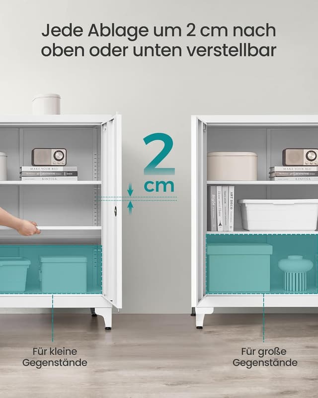 Thumbnail 4 de SONGMICS OMC013W01 Aktenschrank 40×80×90 cm 🗄