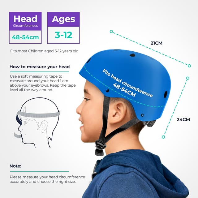 Detalle 2 de Niftii Kids Helmet with Pads – Adjustable multi-sport safety set for ages 3–15