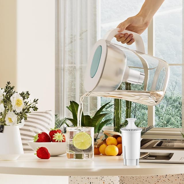 Detalle de BREAUILL NSF certified pitcher water filter replacement (compatible with Brita-style pitchers, 3-pack)