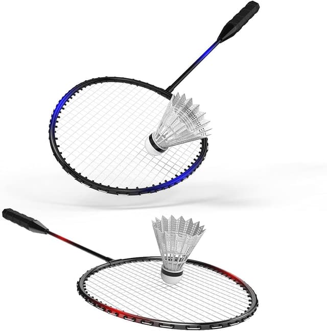 Detalle de Keehoo KH Federball-Set Badminton-Schläger (2–4 Spieler) mit Federbällen und Tragetasche