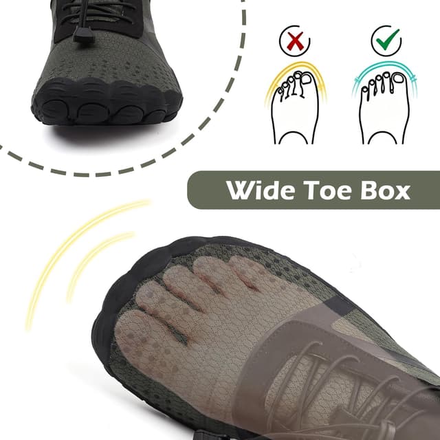 Detalle de DimaiGlobal Scarpe Barefoot Minimaliste da trail running e outdoor/indoor antiscivolo
