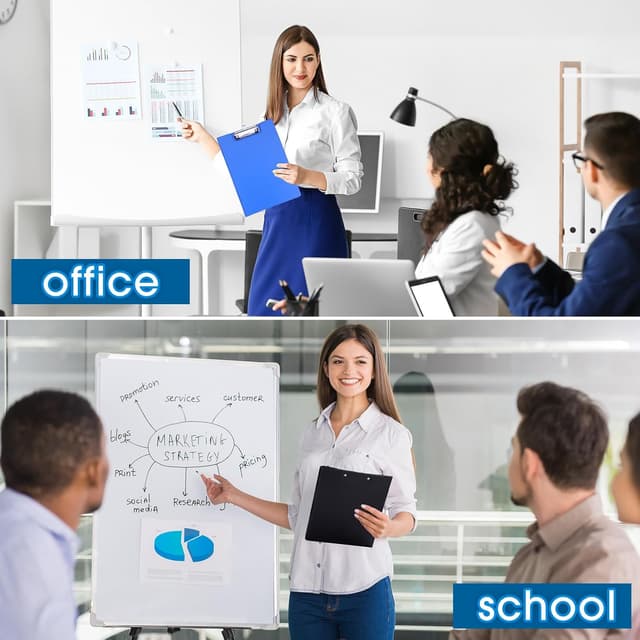 Thumbnail 6 de 4 Pack A4 Clipboard Folder with Cover and Pen Holder (32 x 23cm) – Foldover Document Organiser