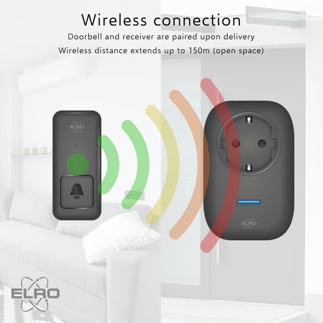 Thumbnail 6 de ELRO DB4000 Campanelli cinetici senza fili