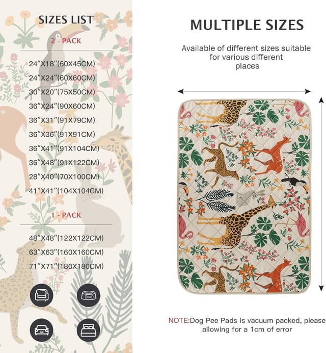 Thumbnail 2 de IEUUMLER Waschbare Urinunterlage 2er Set