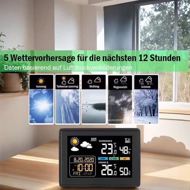 Imagen de 2025 Version 5,9 Zoll Wetterstation mit Farbdisplay en OfertitasTOP