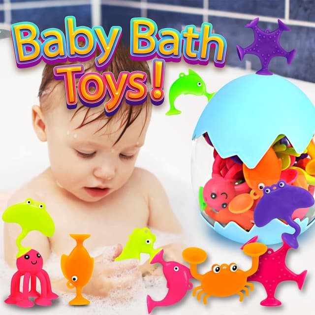 Detalle 2 de Suction Bath Toys 18 Pieces