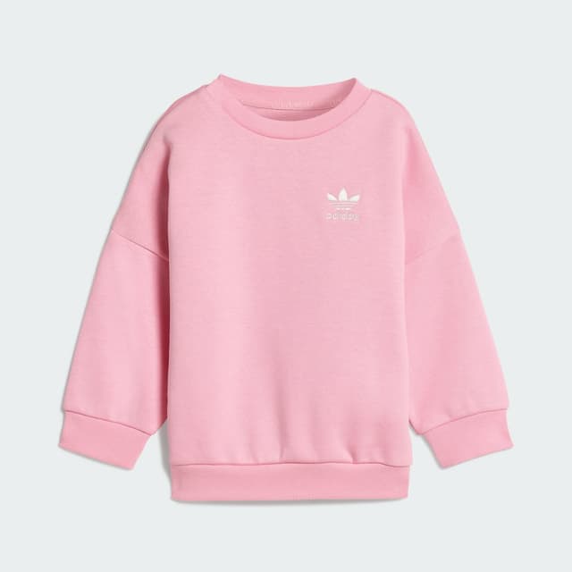 Detalle 2 de Adidas conjunto rosa mallas sudadera cuello redondo