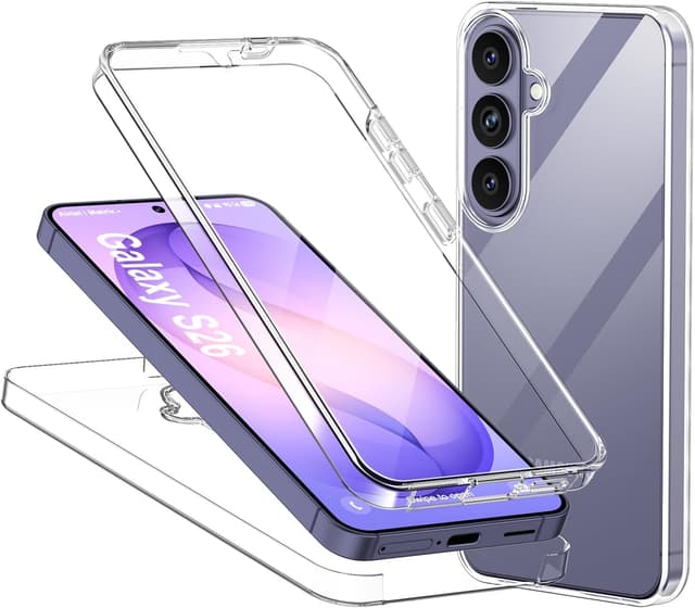 Detalle de Guscase coque compatible Samsung Galaxy S26 5G transparente en silicone TPU 360°