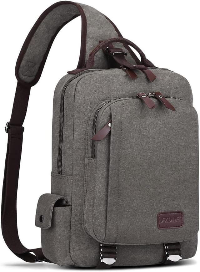 Detalle de S-ZONE D04v863 zaino unisex taglia unica con tracolla regolabile e tasche multiple