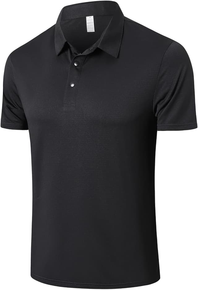 Detalle de ZENGVEE 1/3/5 Pack Men’s Polo Shirts – Breathable Quick-Dry Golf Polos with 3 Buttons