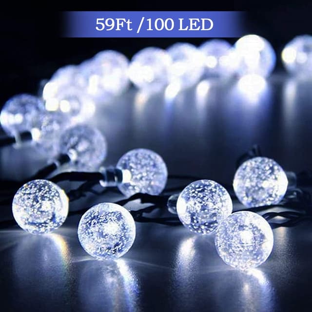 Detalle 2 de Solar String Lights 100 LED Globe for Outdoor Use 🎇