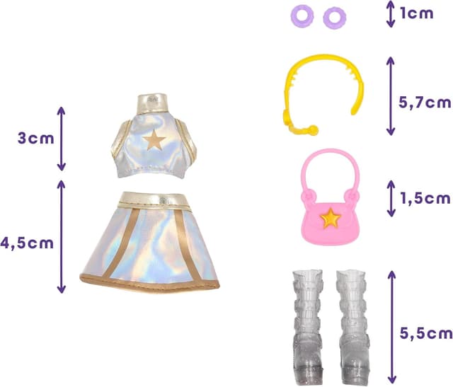 Detalle de K-POP IDOL Bambola Yuni in stile K-Pop Moonlight con capelli rosa intrecciati e 3 accessori