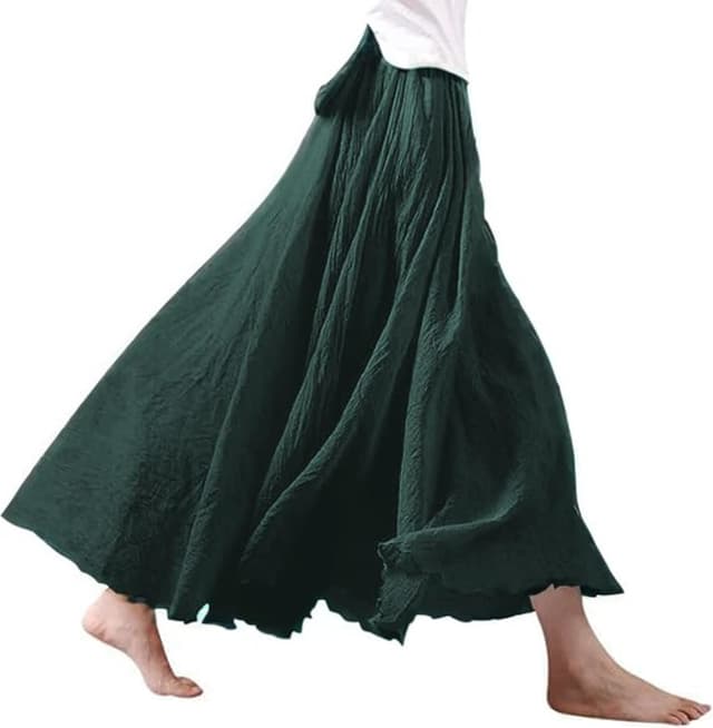 Detalle 2 de Leinen Maxirock für Damen, 95 cm Länge