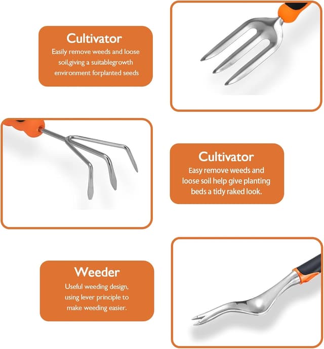 Detalle 2 de ABRFC Garden Tool Set 11-piece aluminium kit