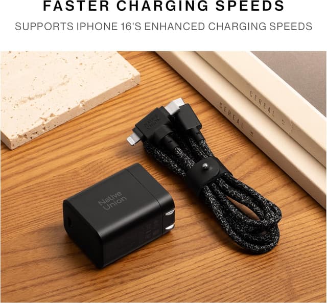 Detalle de Native Union Fast GaN Charger PD 45W (White) – Ultra-compact USB-C Power Delivery