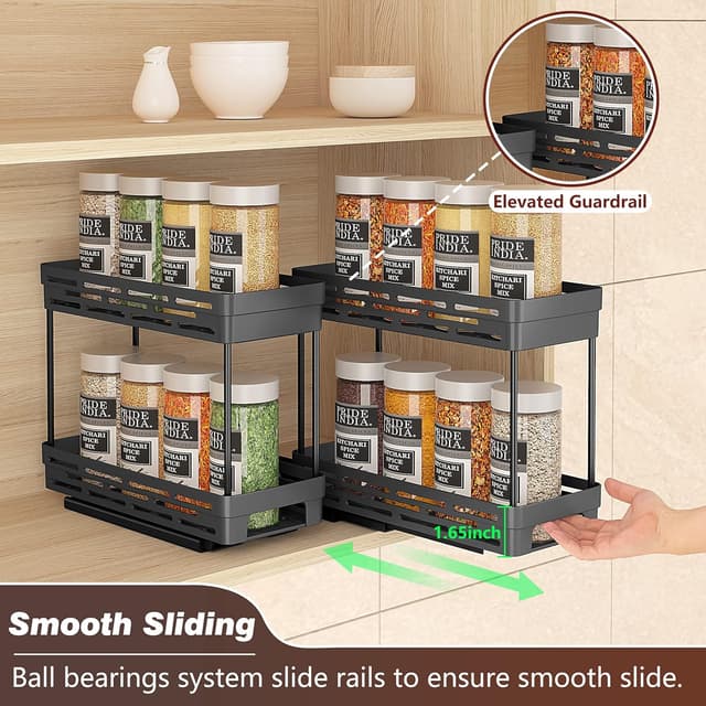 Thumbnail 4 de Pull Out Spice Rack Organizer 2-Tier 3-Pack 12