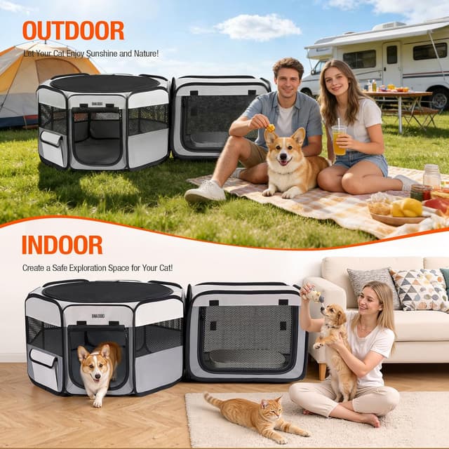 Thumbnail 1 de BMAOBBO Laufstall Hund 125x68 cm