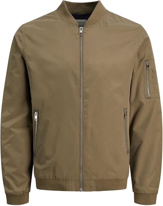 Detalle de JACK & JONES JJERUSH bomber Verde-2 Talla M