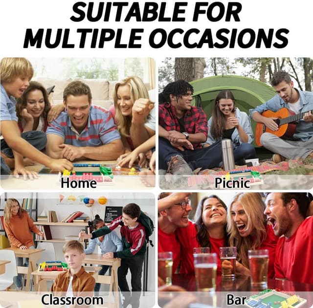 Thumbnail 5 de Nicecho Shut The Box 8.74in Wooden Game 🎲