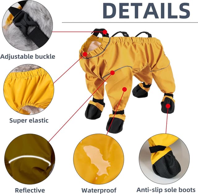 Detalle de BT Bear Dog Shoes waterproof dog walking boots (Size L) – Purple