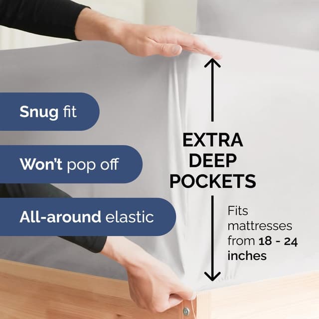 Detalle de Extra Deep King Sheet Set 18–24 in deep