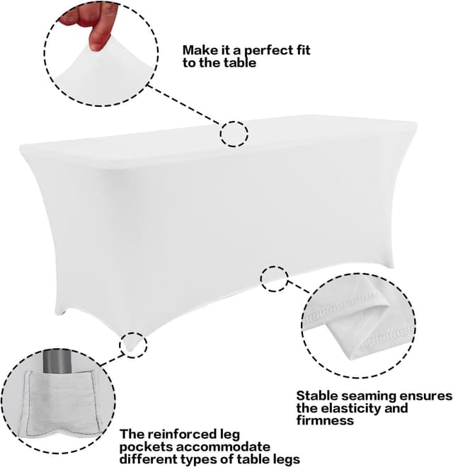 Detalle 2 de IVAPUPU 2-Pack 6FT Tablecloth 🍽