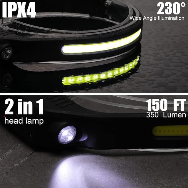 Thumbnail 2 de Hyted Linterna Frontal LED recargable 230°