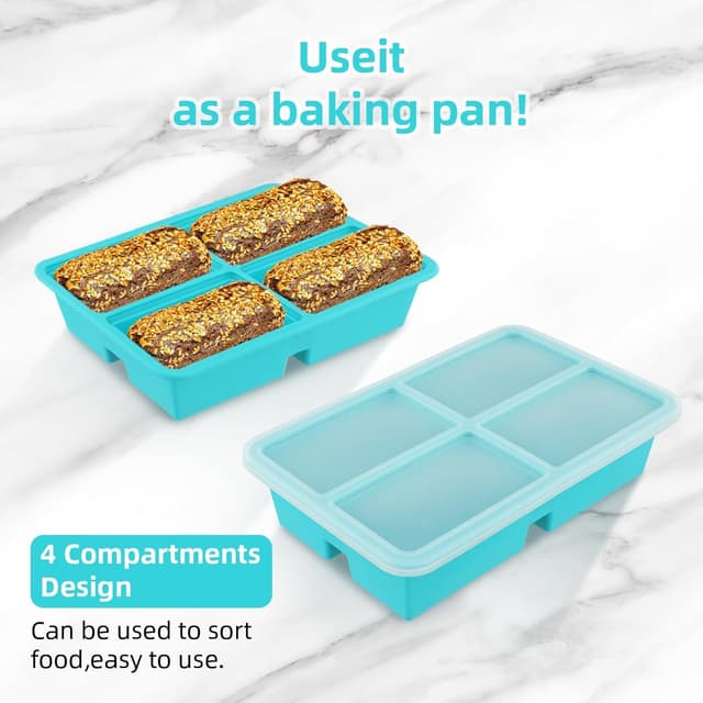 Thumbnail 1 de Silicone Cube Soup Freezer Mould 4-compartment