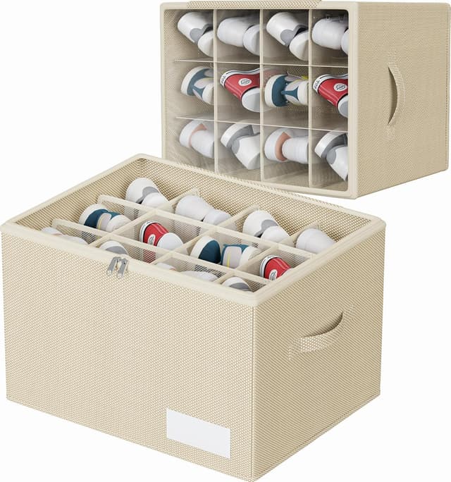 Detalle de WANGIRL Scatole Scarpe 12 posti beige