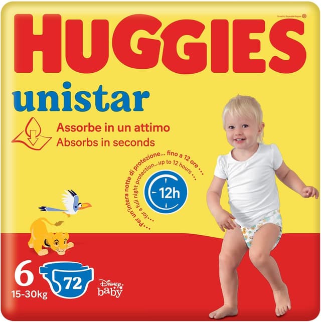 Detalle de Huggies Unistar Taglia 6 72 Pz 🧷