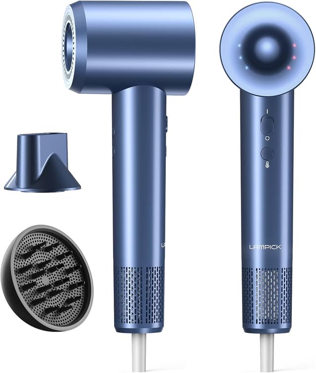Detalle de LAMPICK Hair Dryer 150000 RPM ionic hairdryer ๐โ