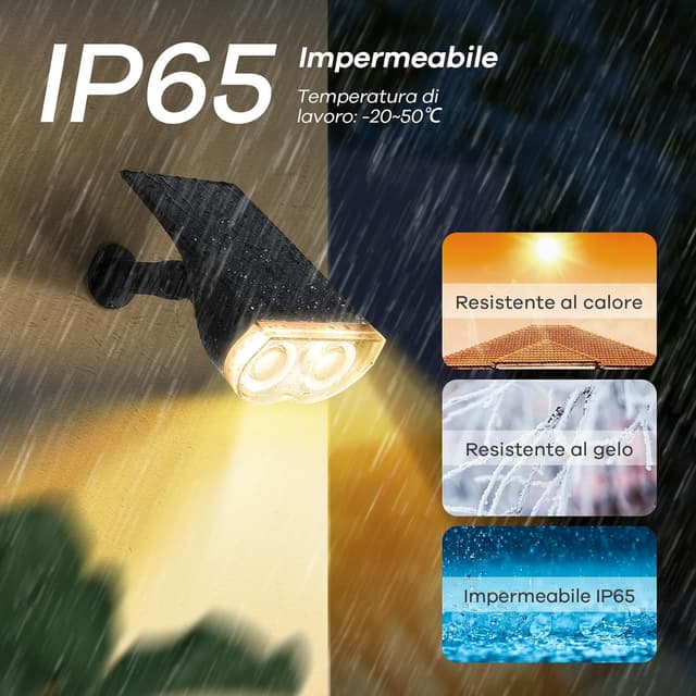 Detalle 2 de Linkind StarRay 800LM 22 LED luci solari da giardino