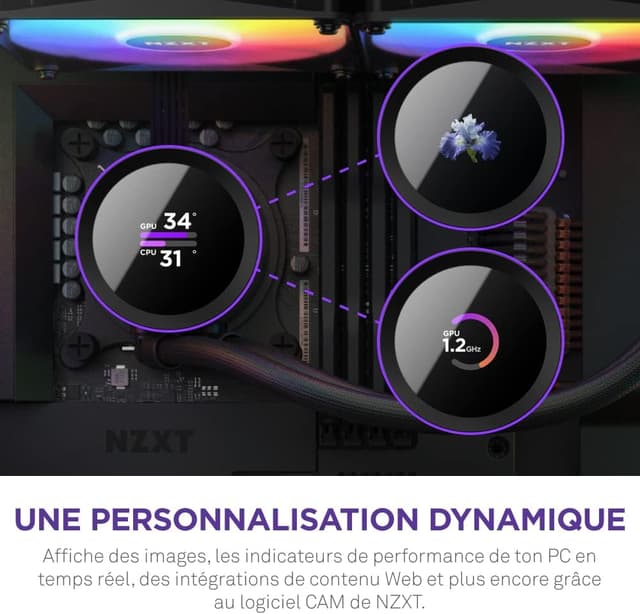 Detalle 2 de NZXT Kraken 280 RGB, 280 mm