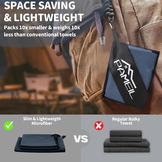 Thumbnail 3 de Pameil Microfibre Towel 3 Set Navy