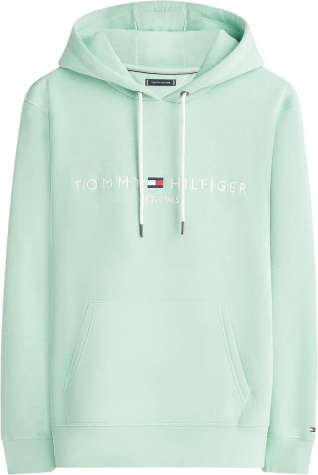 Detalle de Tommy Hilfiger Herren Hoodie „Tommy Logo“ mit Kapuze