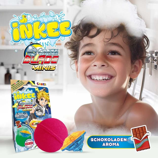 Detalle 2 de INKEE Surprise Blade 5x100g bombe da bagno per bambini