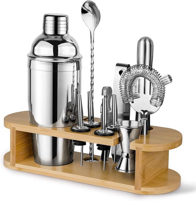 Cocktail Shaker Set 12-teilig mit Ständer
