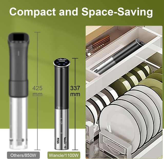 Thumbnail 3 de Wancle Roner 1100W Sous Vide — control ±0,1 °C