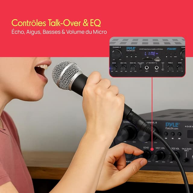 Thumbnail 5 de Pyle Ampli Bluetooth Karaoké 500W 🎤