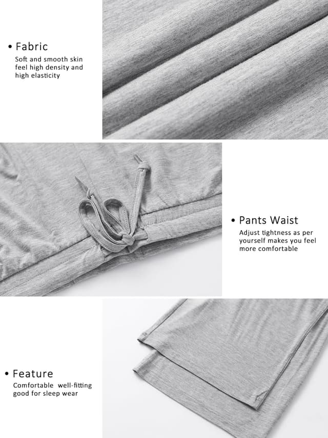 Detalle 2 de Ymmchy Schlafanzughose Modal 2er-Pack