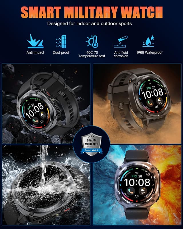 Thumbnail 3 de Military Smart Watch for Men