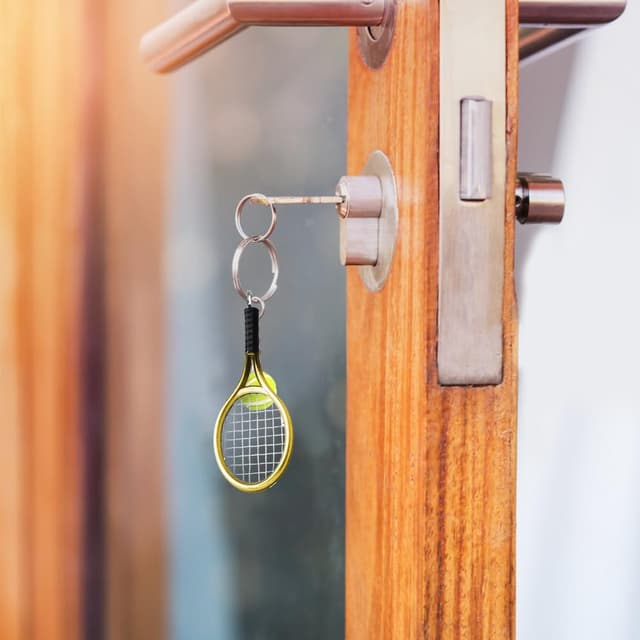 Thumbnail 1 de EQLEF Schlüsselanhänger Metall Tennis Schläger 1 Stück